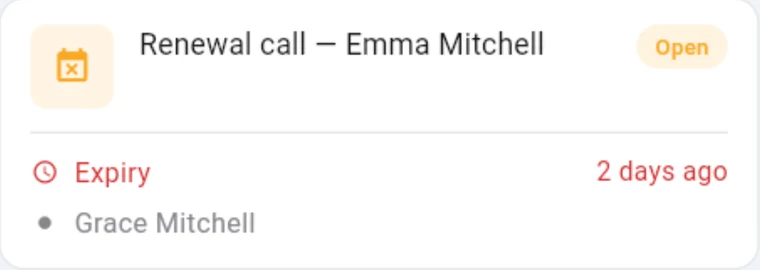 Renewal call due